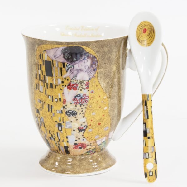 Puodelis su šaukšteliu „Gustav Klimt“