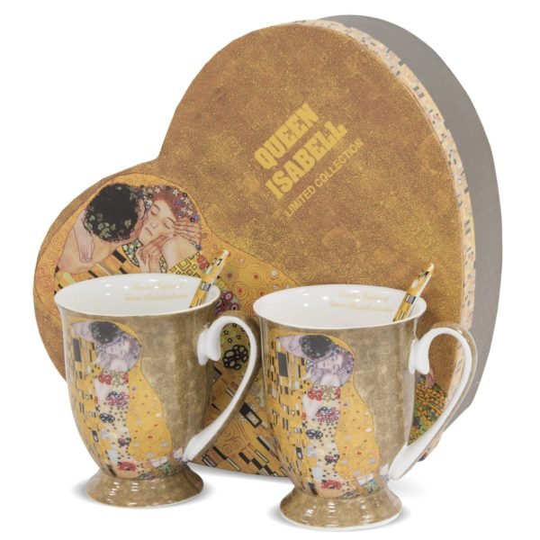 Gustav Klimt puodelių su šaukšteliais rinkinys